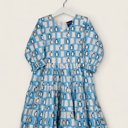 Penquin Frilled Cotton Frock/8-9 Years
