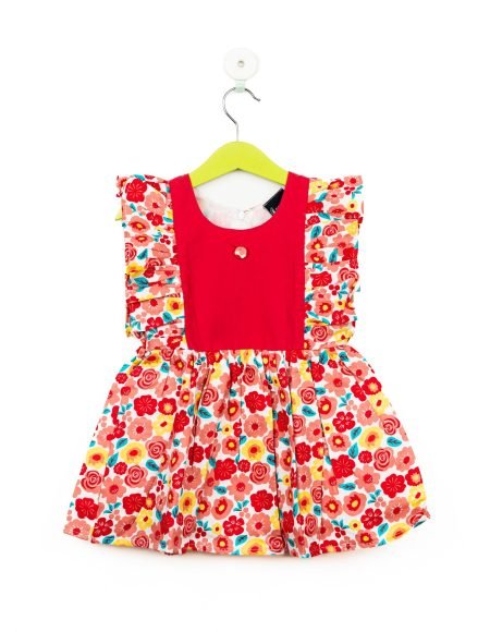 Pink Fruit Print Frock/6_7 Years