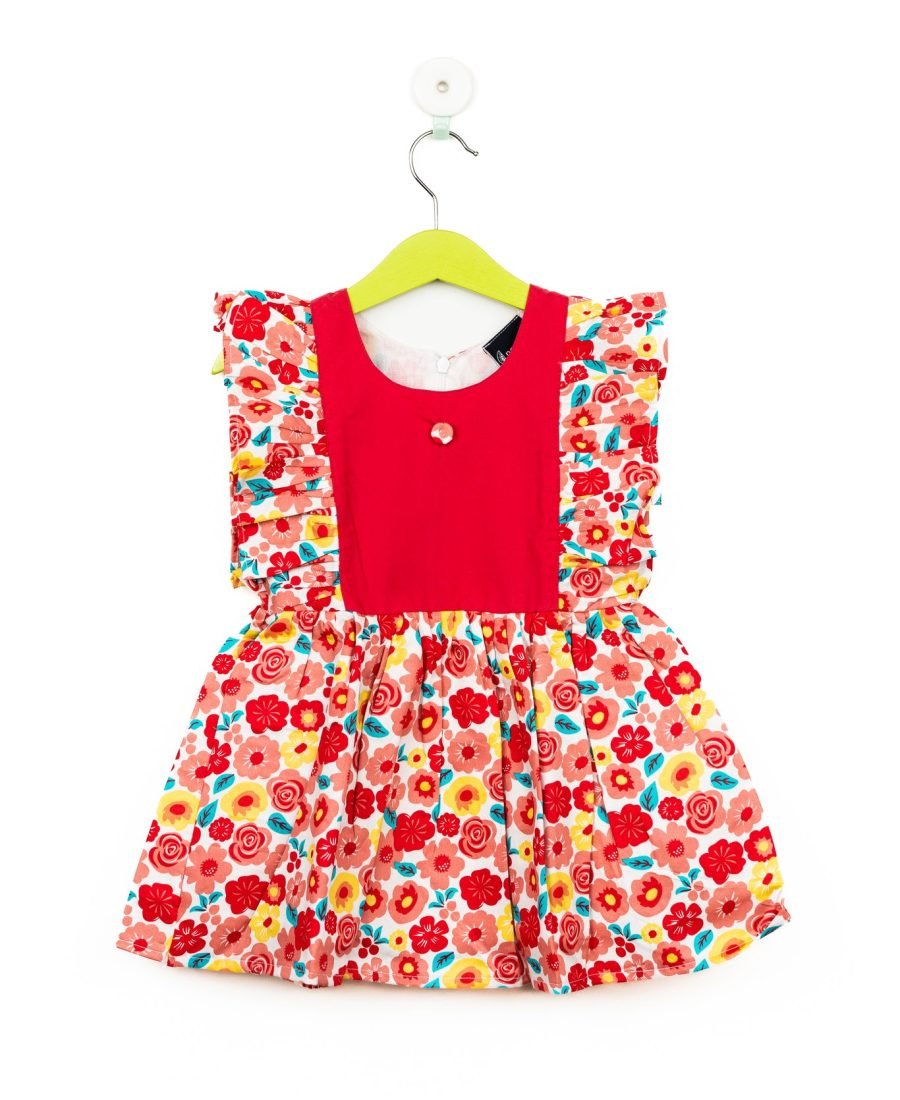 Pink Fruit Print Frock/4_5 Years