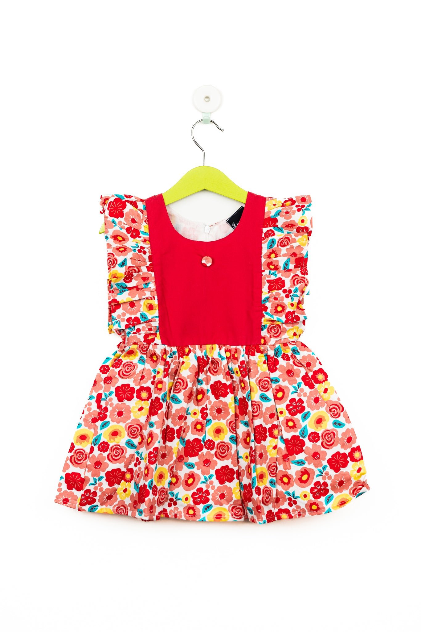 Pink Fruit Print Frock/4_5 Years
