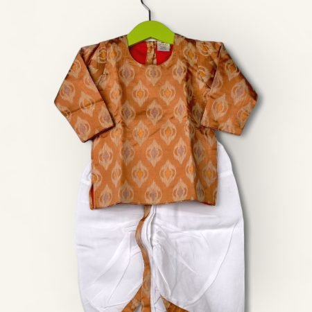 Honey-Kurtha & Dhothi Salwar ArtSilk Full Sleeve/1-2 Years
