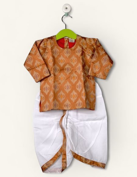 Honey-Kurtha & Dhothi Salwar ArtSilk Full Sleeve/1-2 Years