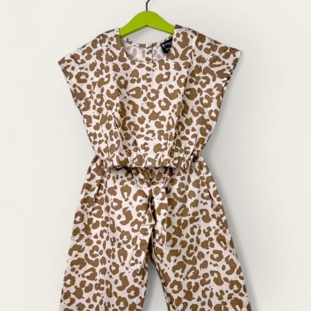 Animal Print Co-ord Set In Cotton/5-6 Years
