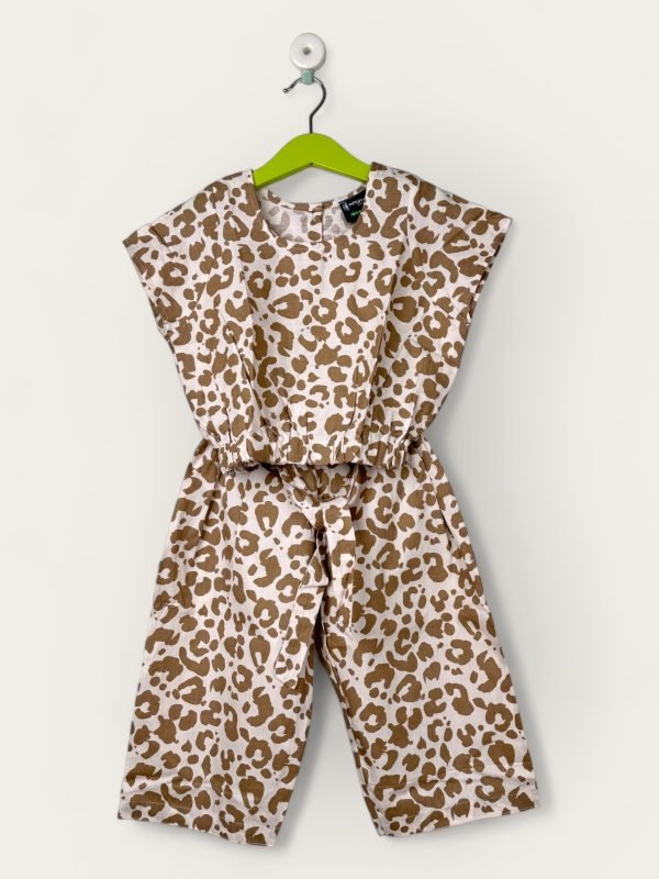 Animal Print Co-ord Set In Cotton/5-6 Years