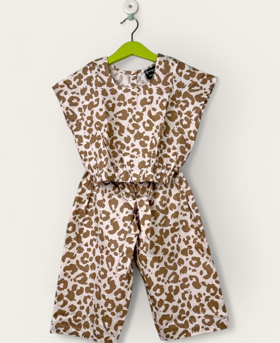 Animal Print Co-ord Set In Cotton/5-6 Years
