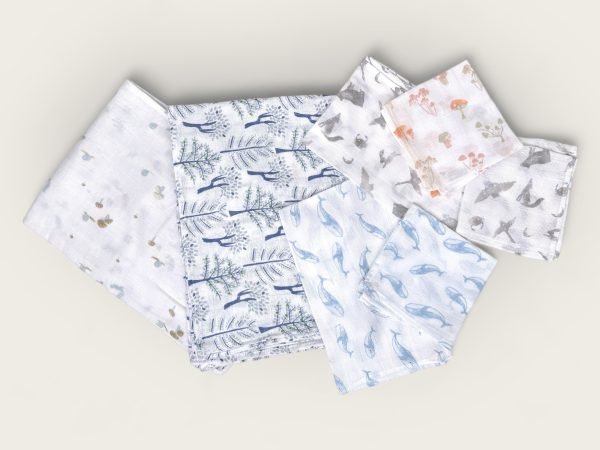 Muslin Tree Print Towel-Set Of 2-Medium
