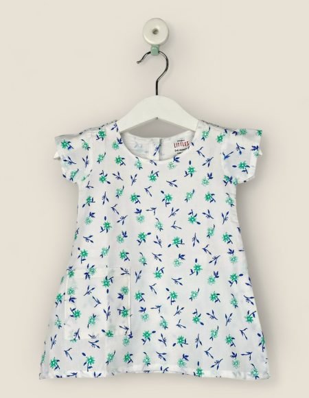 A Line White Cotton Frock/3-4Years