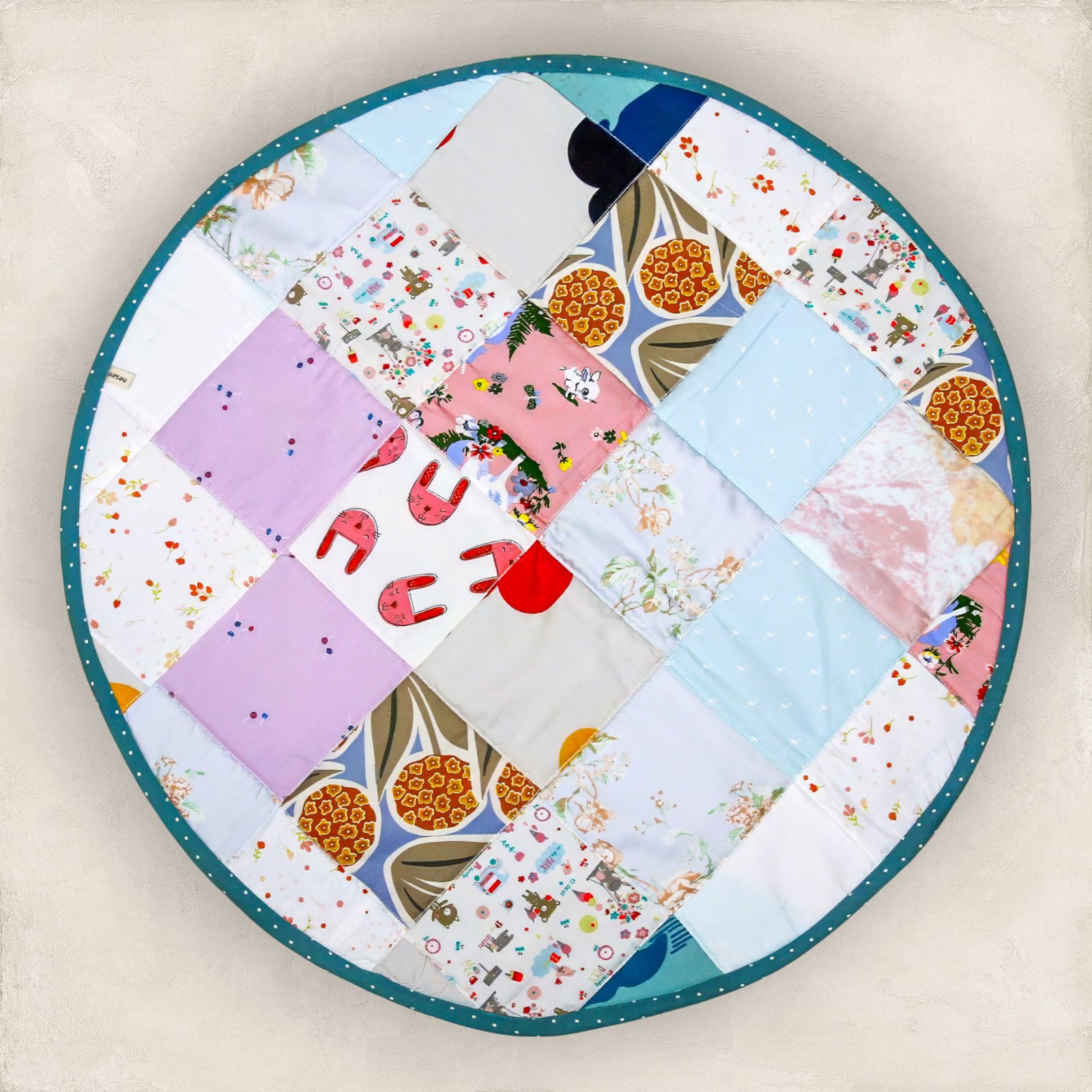 Tummy Time Patch Work Baby Quit Three Layer