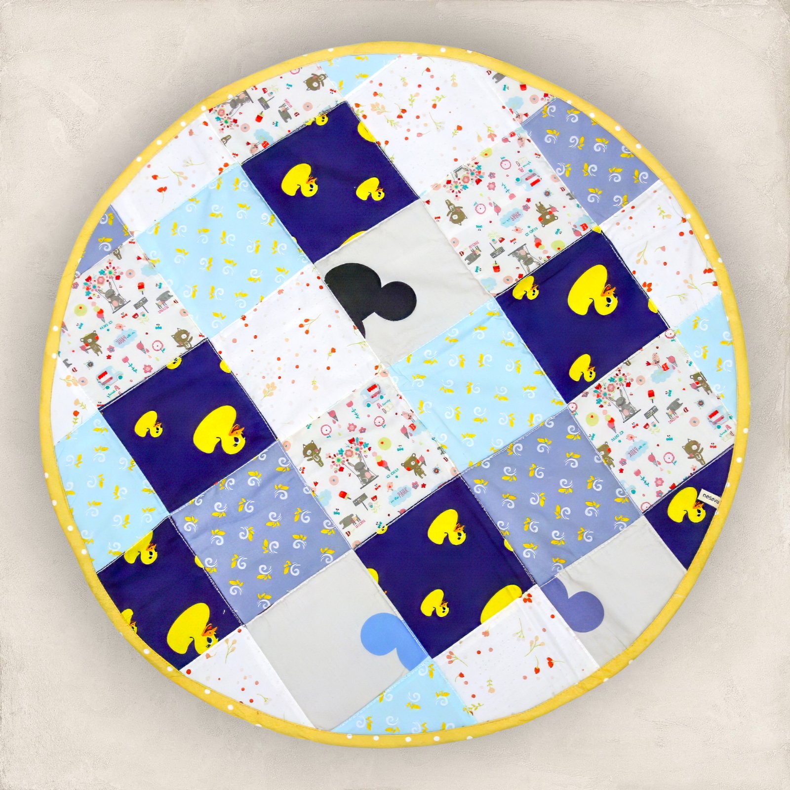 Tummy Time Patch Work Baby Quit Three Layer