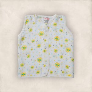 Muslin Jabla  White Sunshine Sleeveless/0-6 Months