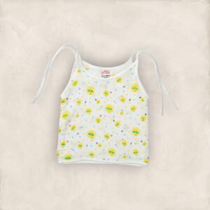 Muslin Jabla  White Sunshine Tie Up/0-6 Months