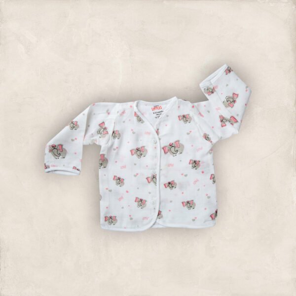 Muslin Jabla  White Elephant Full Sleeve/6-12 Months