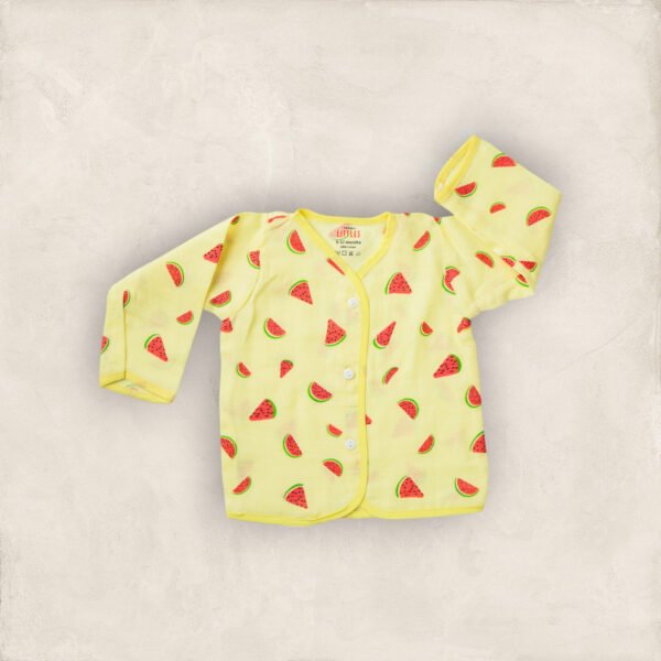 Muslin Jabla Yellow Water Melon/0_6 Months full sleeve