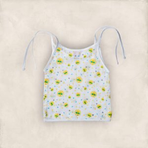 Muslin Jabla  White Sunshine Tie Up/0-6 Months