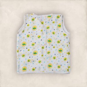 Muslin Jabla  White Sunshine Sleeveless/0-6 Months
