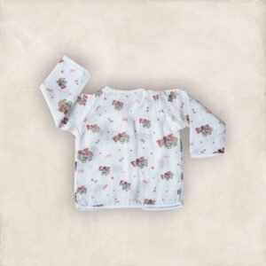 Muslin Jabla  White Elephant Full Sleeve/6-12 Months