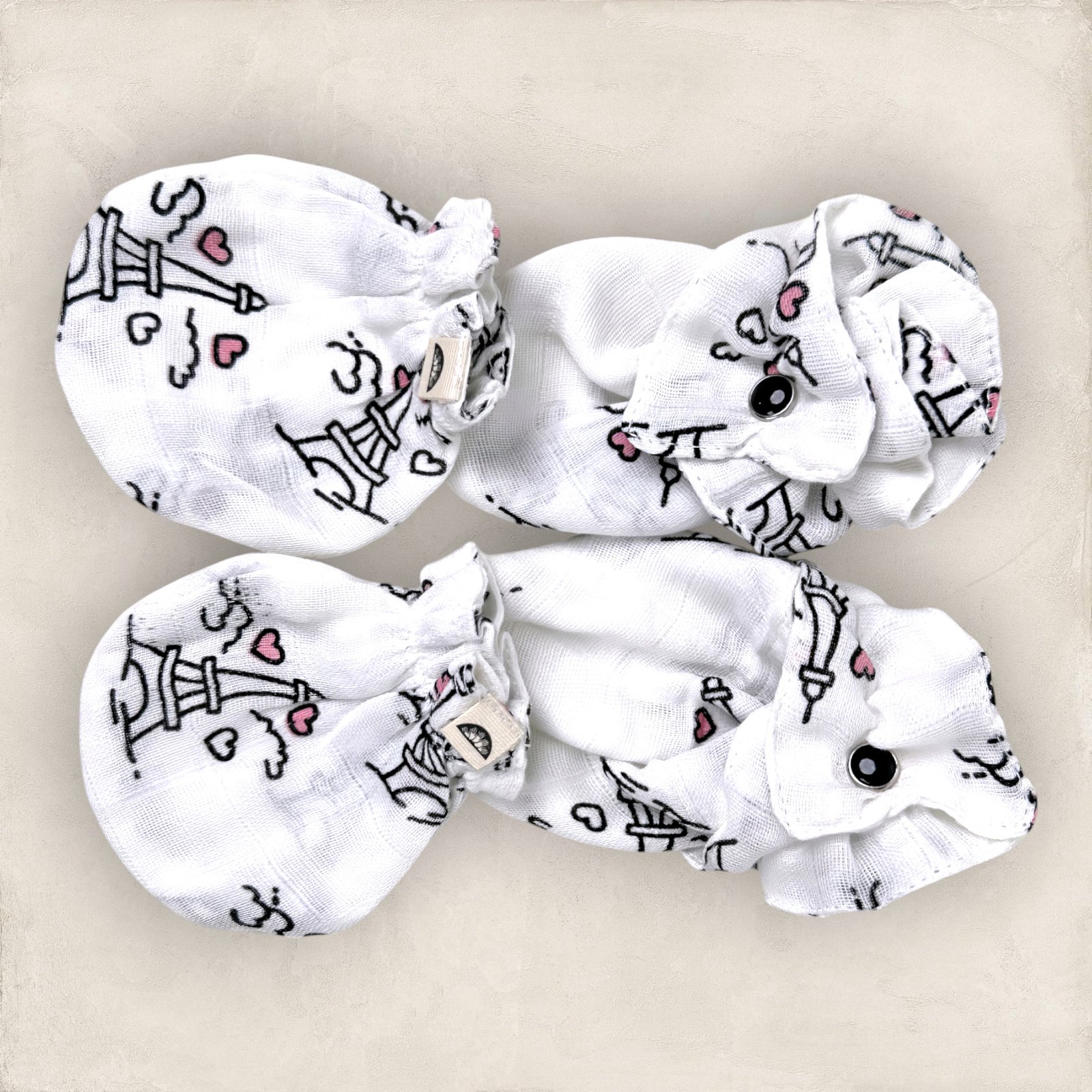 Organic Muslin Booties /Set of 2
