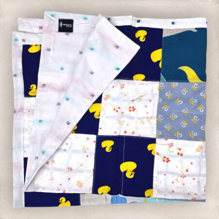 Multi Colour Cotton Patch Work Baby Blankets/Medium