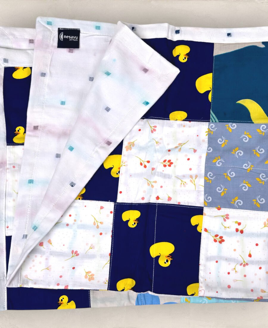 Multi Colour Cotton Patch Work Baby Blankets/Medium