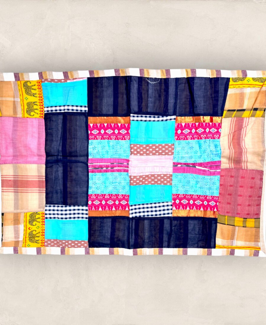 Multi Colour Cotton Patch Work Baby Blanket/Medium