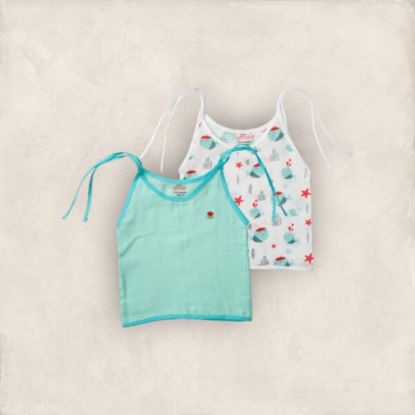 Muslin Jabla Blue Set Tie Up Set of 2/6_12 Months
