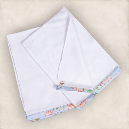 White  With Colour Border Print Towel /Set Of Two11