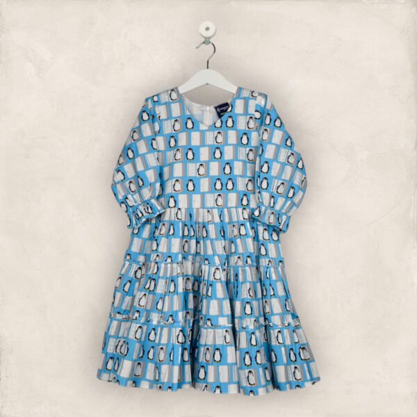 Penquin Frilled Cotton Frock/6-7 Years