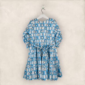 Penquin Frilled Cotton Frock/6-7 Years