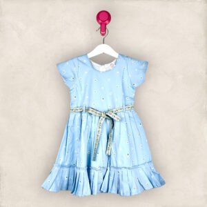 Sky Blue Mega Sleeve Frock/5-6 Years