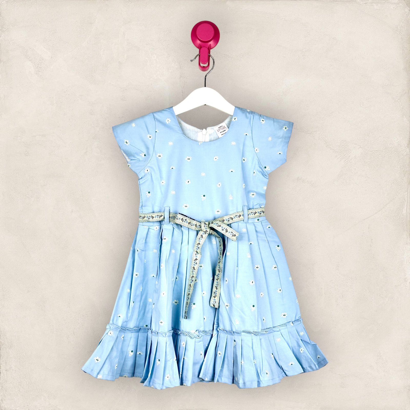 Sky Blue Mega Sleeve Frock/5-6 Years