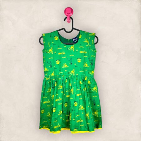 Green Frock With Mega Sleeve/9_10 Years