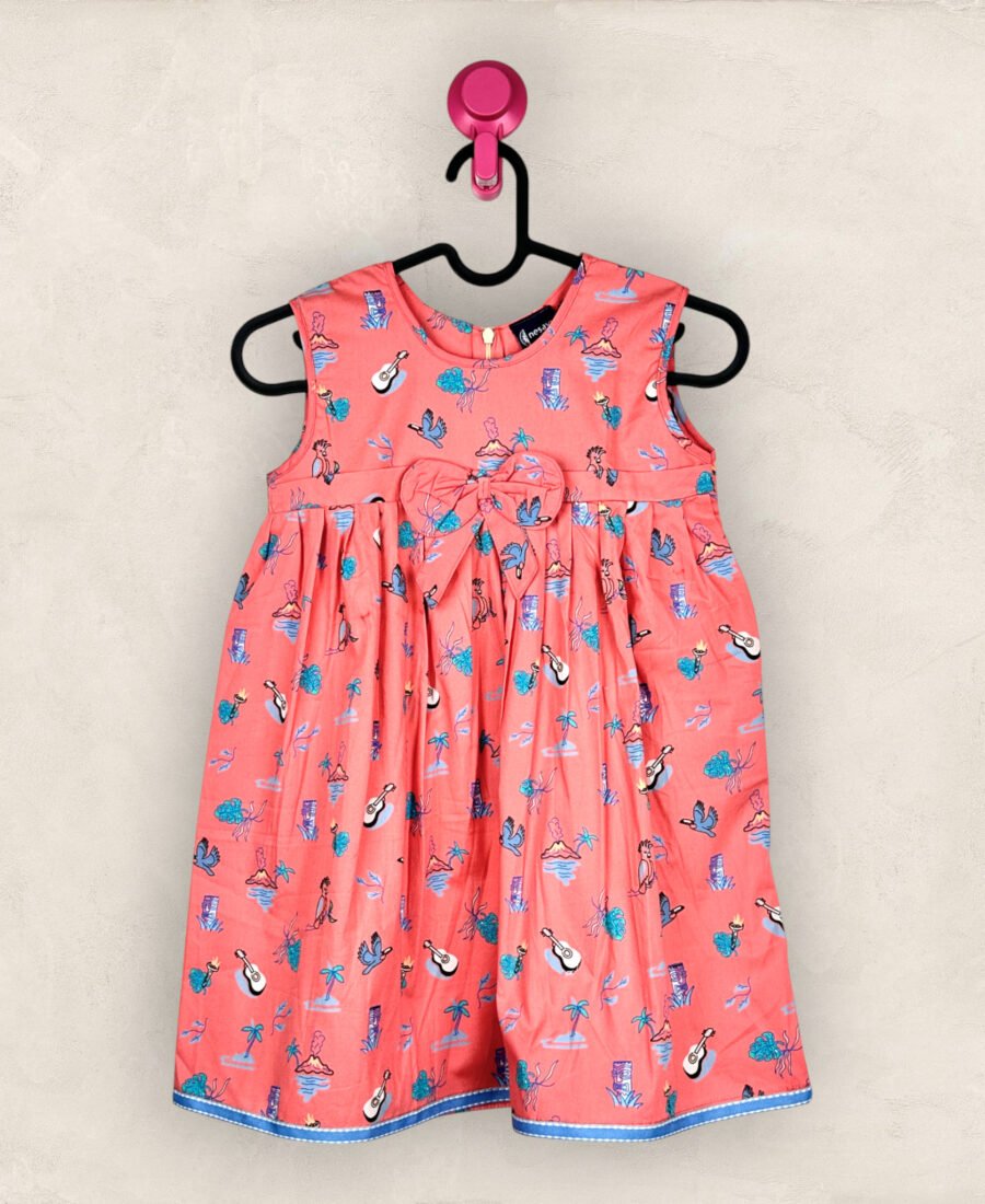 Pink Caribbean Frock/9_10 years