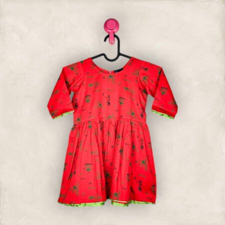 Red Bowling Club Frock/ 9_10 years