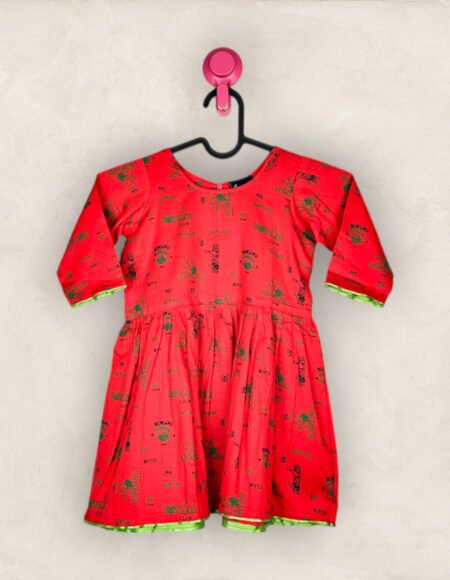 Red Bowling Club Frock/ 9_10 years