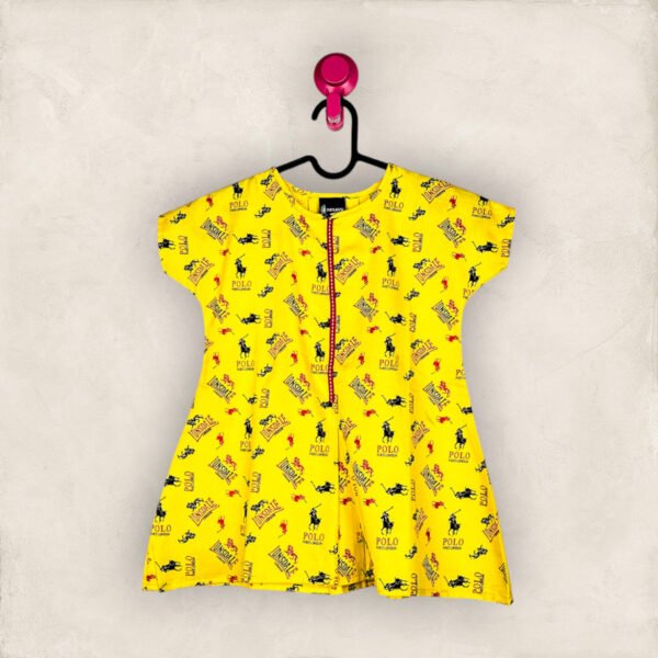 Yellow Set in Sleeve Frock/3_4 Years