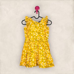 Sunshine Yellow Floral Frock /10_11 years