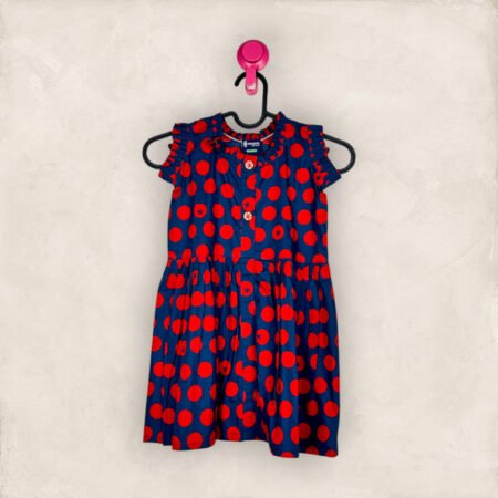 Red Palkadot Frock/6_7 Years