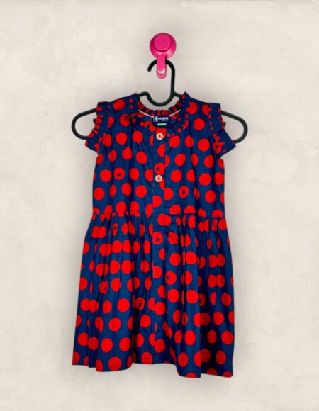 Red Palkadot Frock/6_7 Years
