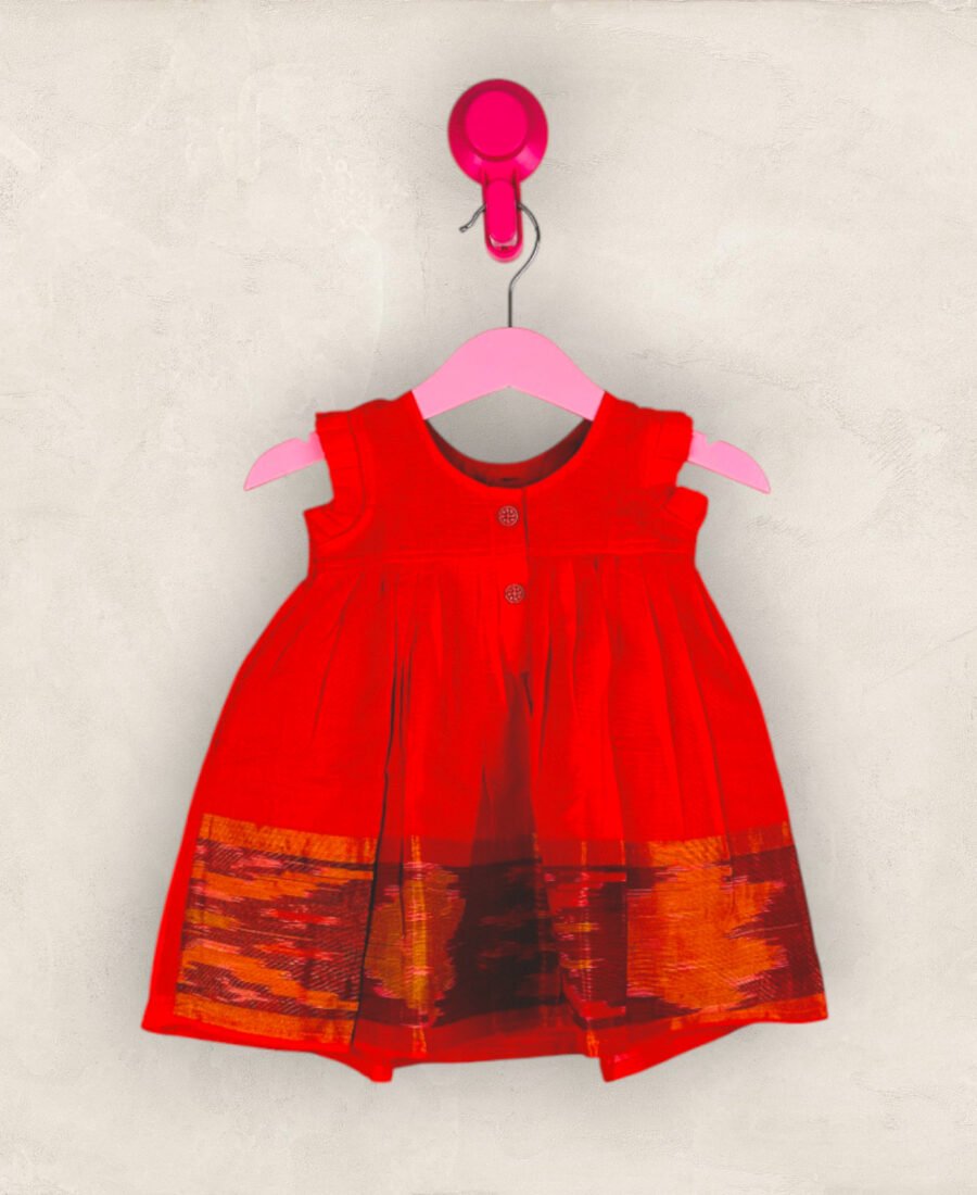 Mauve Cotton Frock/0-6 Month