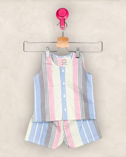 Pastel Stripes Co-ord Set/0-6 Month