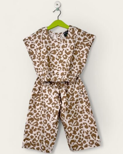Animal Print Co-ord Set In Cotton/5-6 Years