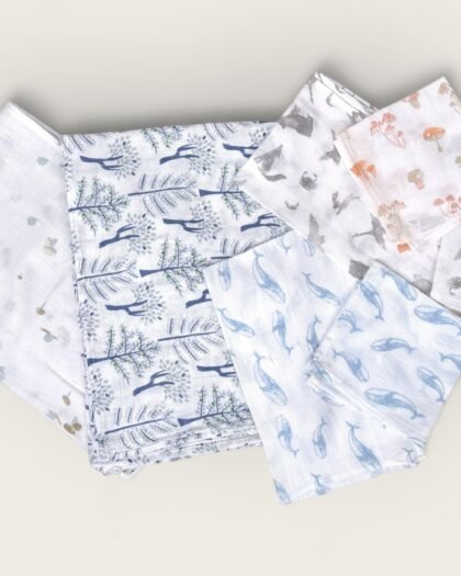 Muslin Tree Print Towel-Set Of 2-Medium