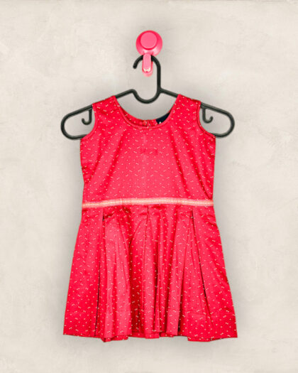 Maroon Inverted Pleat Frock