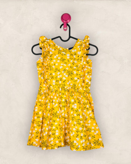Sunshine Yellow Floral Frock