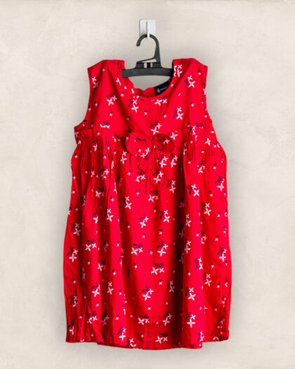 Megenta Floral Yoke Frock