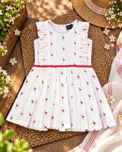 White Flemingo Frill Frock