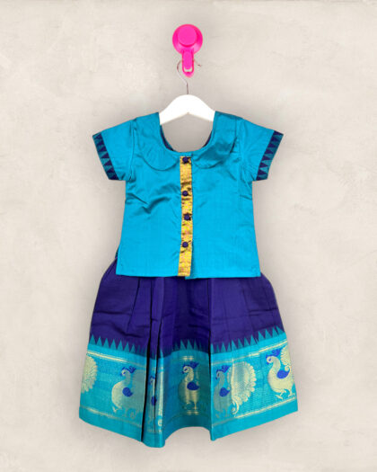 Navy Cotton Handloom Pavadai Chattai