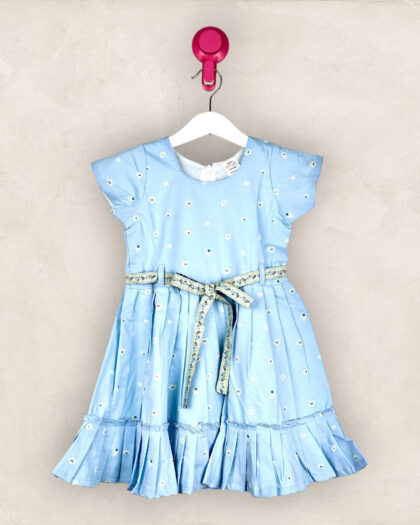 Sky Blue Mega Sleeve Frock