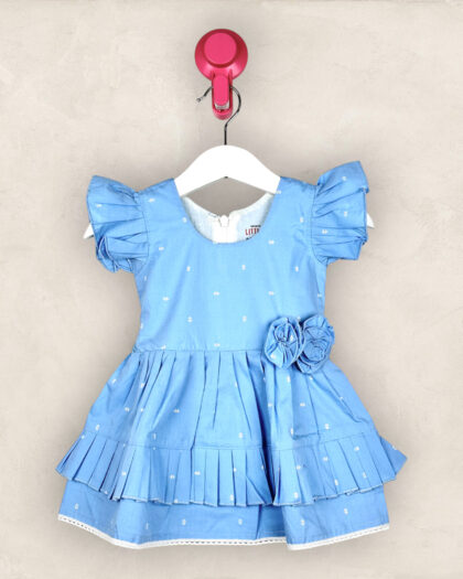 Blue Laced Frill Frock