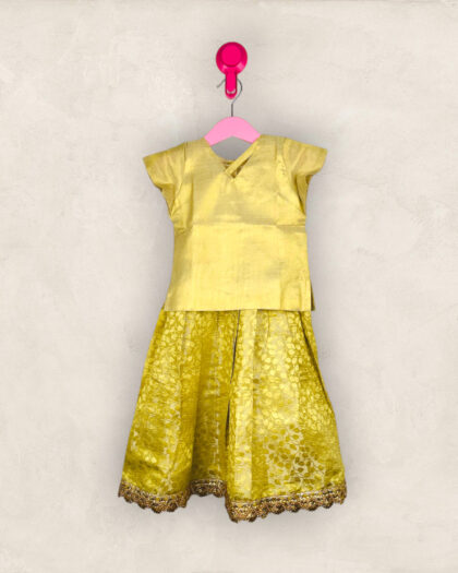 Art Silk Pavadai And Tissue Chattai